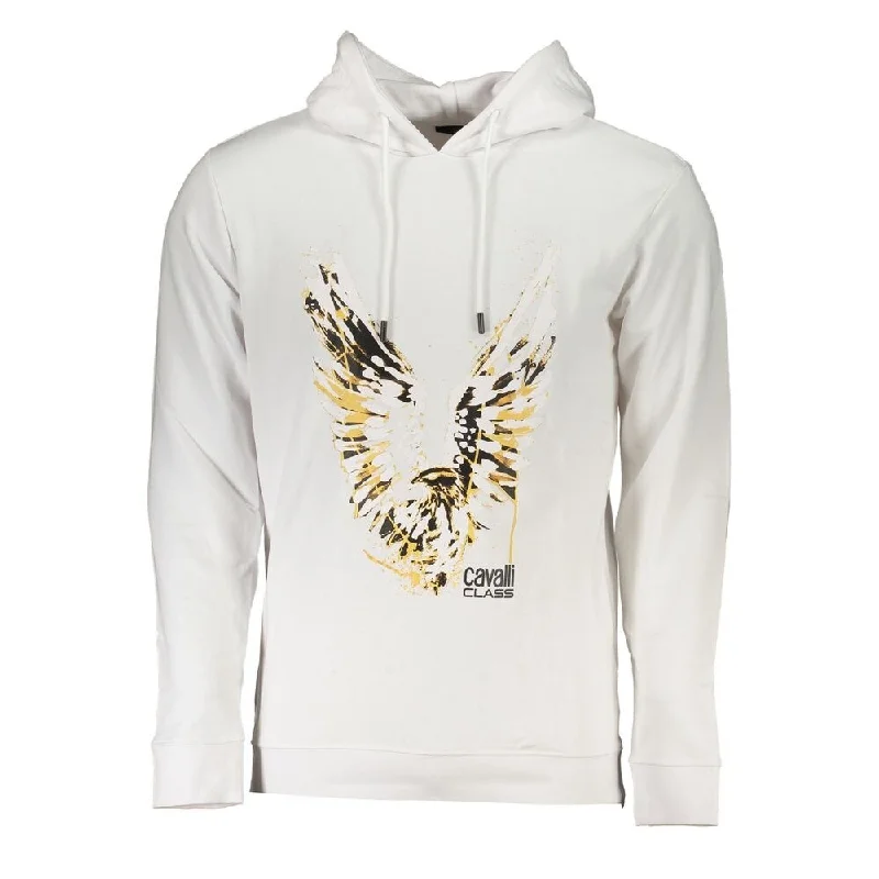 Versatile Casuals Cavalli Class White Cotton Men Men's Sweater