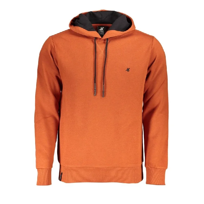 Classic Series U.S. Grand Polo Elegant Bronze Hooded Sweatshirt with Men's Embroidery