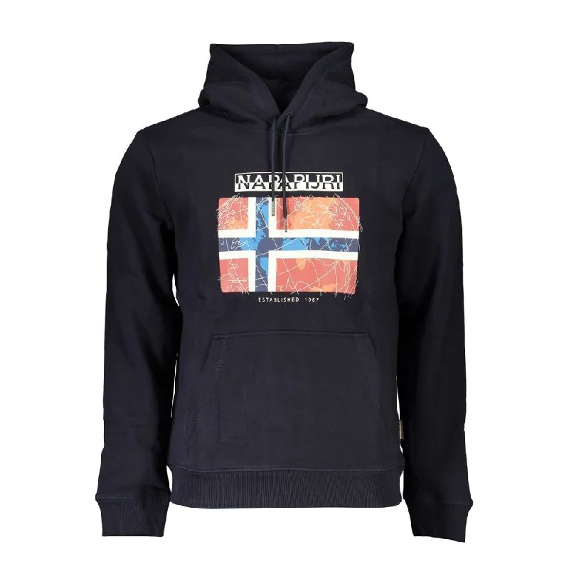 Cozy Apparel Napapijri Blue Cotton Men Men's Sweater