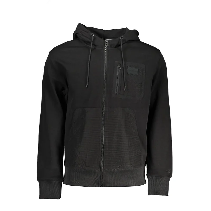 Sports And Leisure Calvin Klein Sleek Hooded Zip Sweatshirt with Contrasting Men's Details