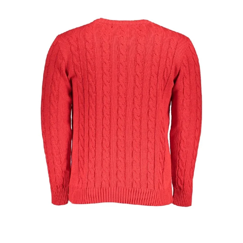 Lively And Youthful U.S. Grand Polo Red Fabric Men's Sweater