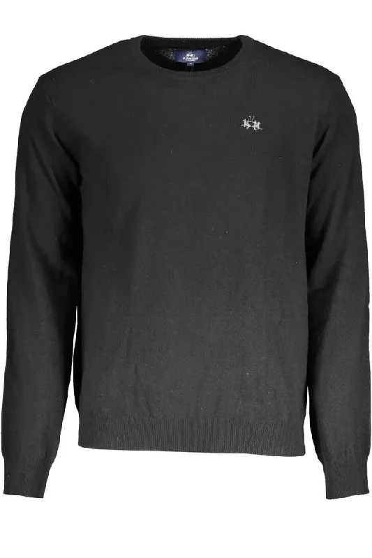Comfortable Sweaters La Martina Black Wool Men Men's Sweater