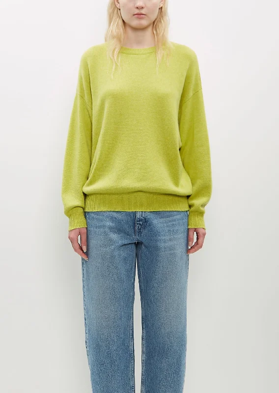 Elegant Series Joy Slouch Cashmere Crewneck — Lemonade