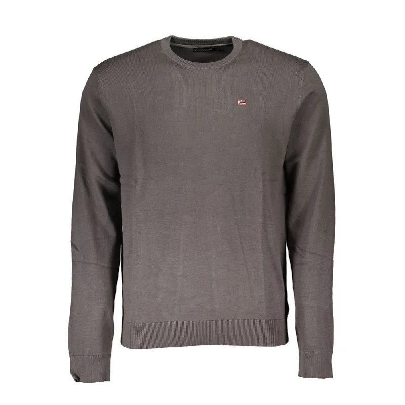 Comfy Pants Napapijri Gray Cotton Men Men's Sweater