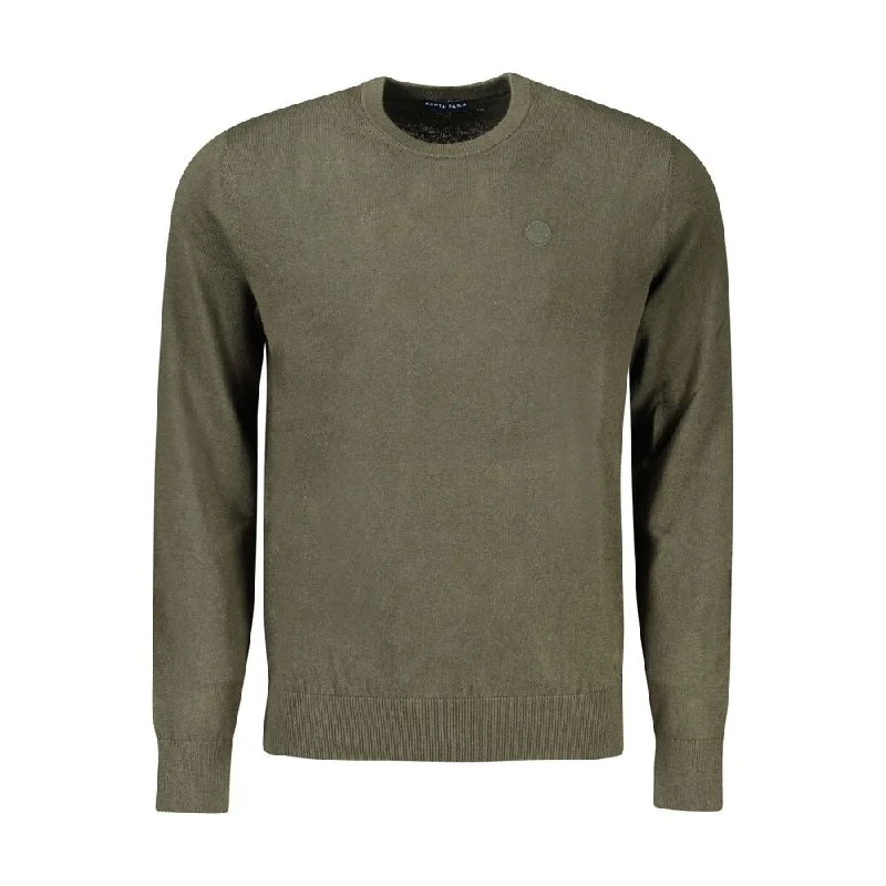 Embroidery Design North Sails Green Cotton Men's Sweater