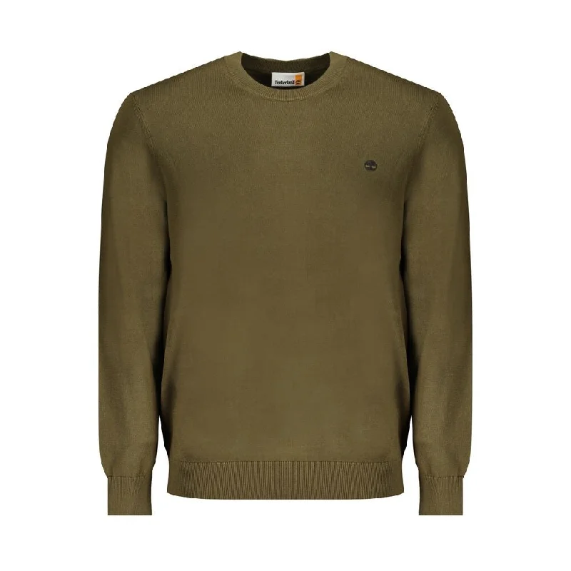 Quality Tailoring Timberland Green Cotton Men's Sweater