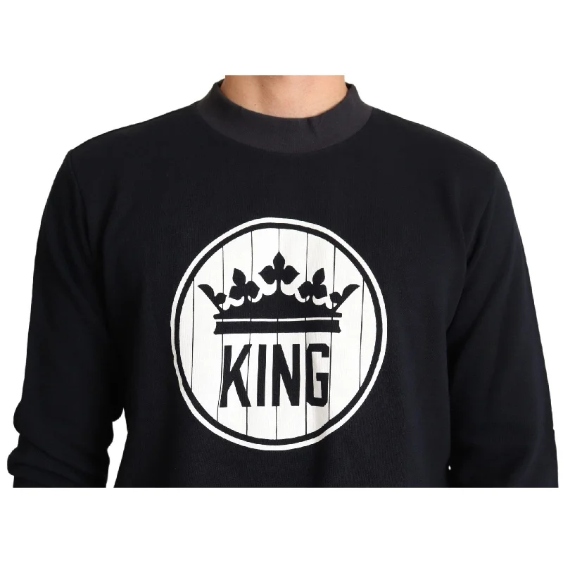 Cozy Outerwear Dolce & Gabbana Regal Crown Motive Crewneck Men's Sweater