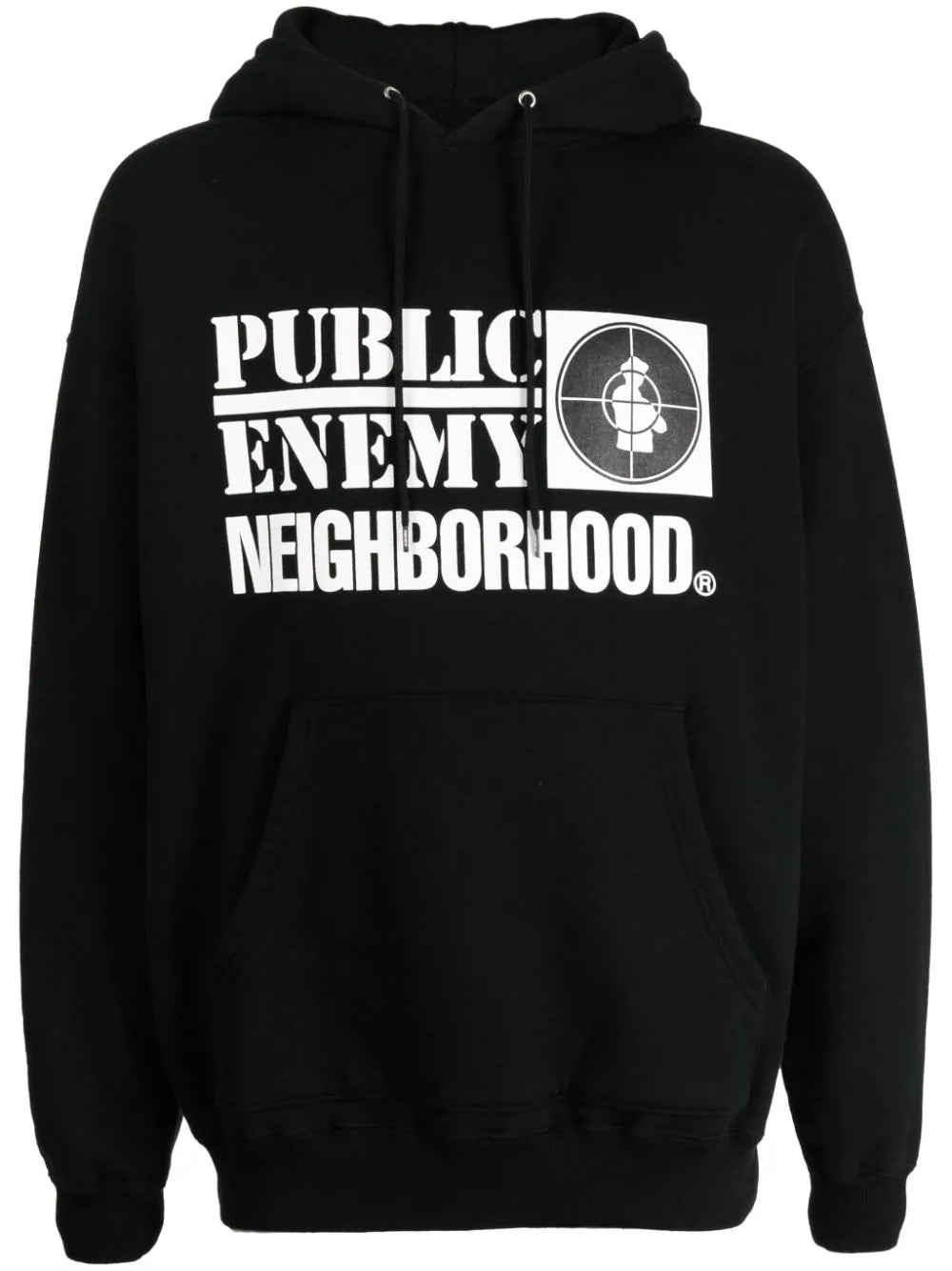 Classic Items X Public Enemy Logo-Print Cotton Hoodie