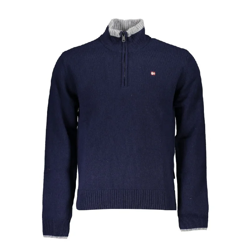 Fashion Selection Napapijri Blue Fabric Men Men's Sweater
