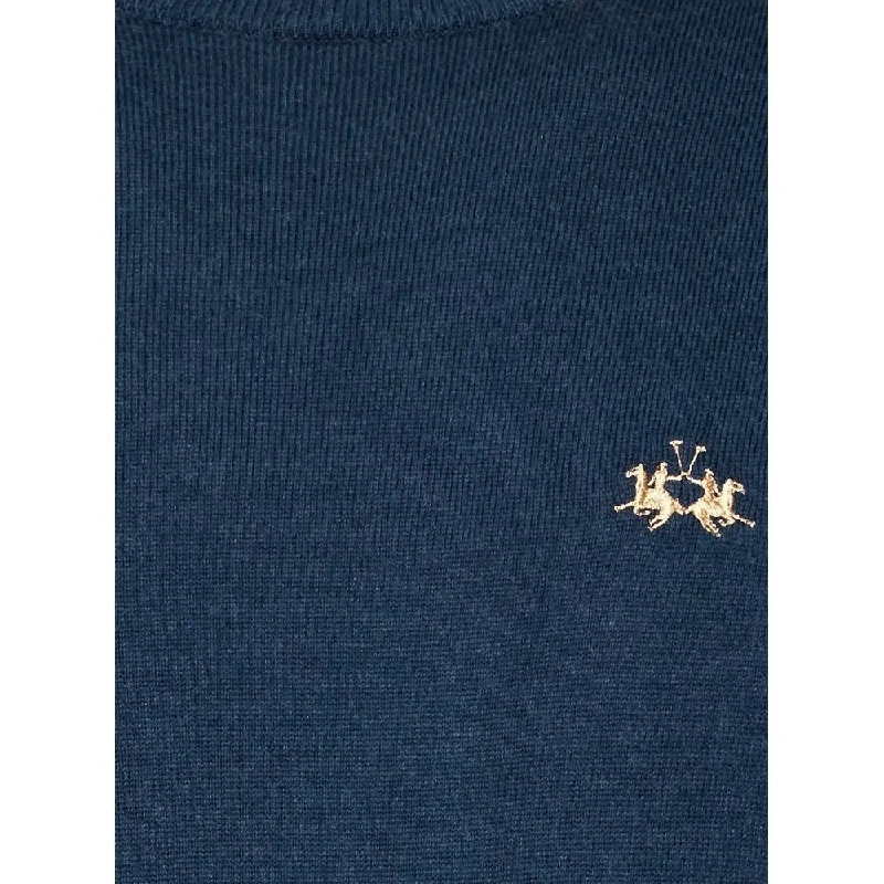 Exquisite Tailoring La Martina Light Blue Cotton Men's Sweater