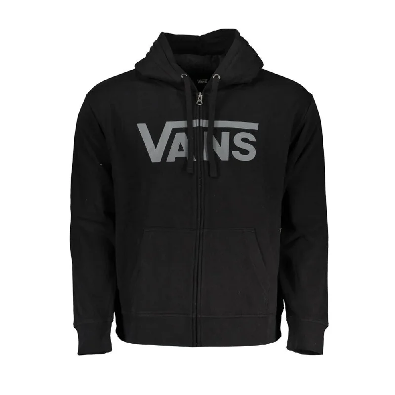 Energy Wear Vans Sleek Black Hooded Zip Men's Sweatshirt