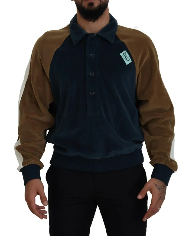 New Season Series Dolce & Gabbana  Men's Color-Block Cotton Sweatshirt