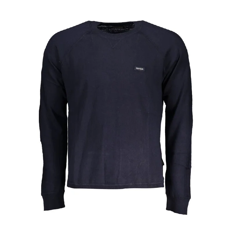 Slim Fit Napapijri Elegant Crew Neck Sweater with Contrast Men's Details