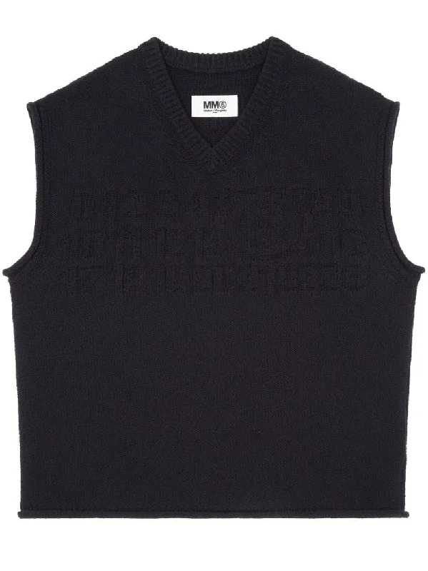 Celebrity Must-have Number-Motif Embroidered Vest