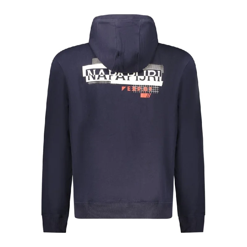 Relaxed Looks Napapijri Blue Cotton Men's Sweater