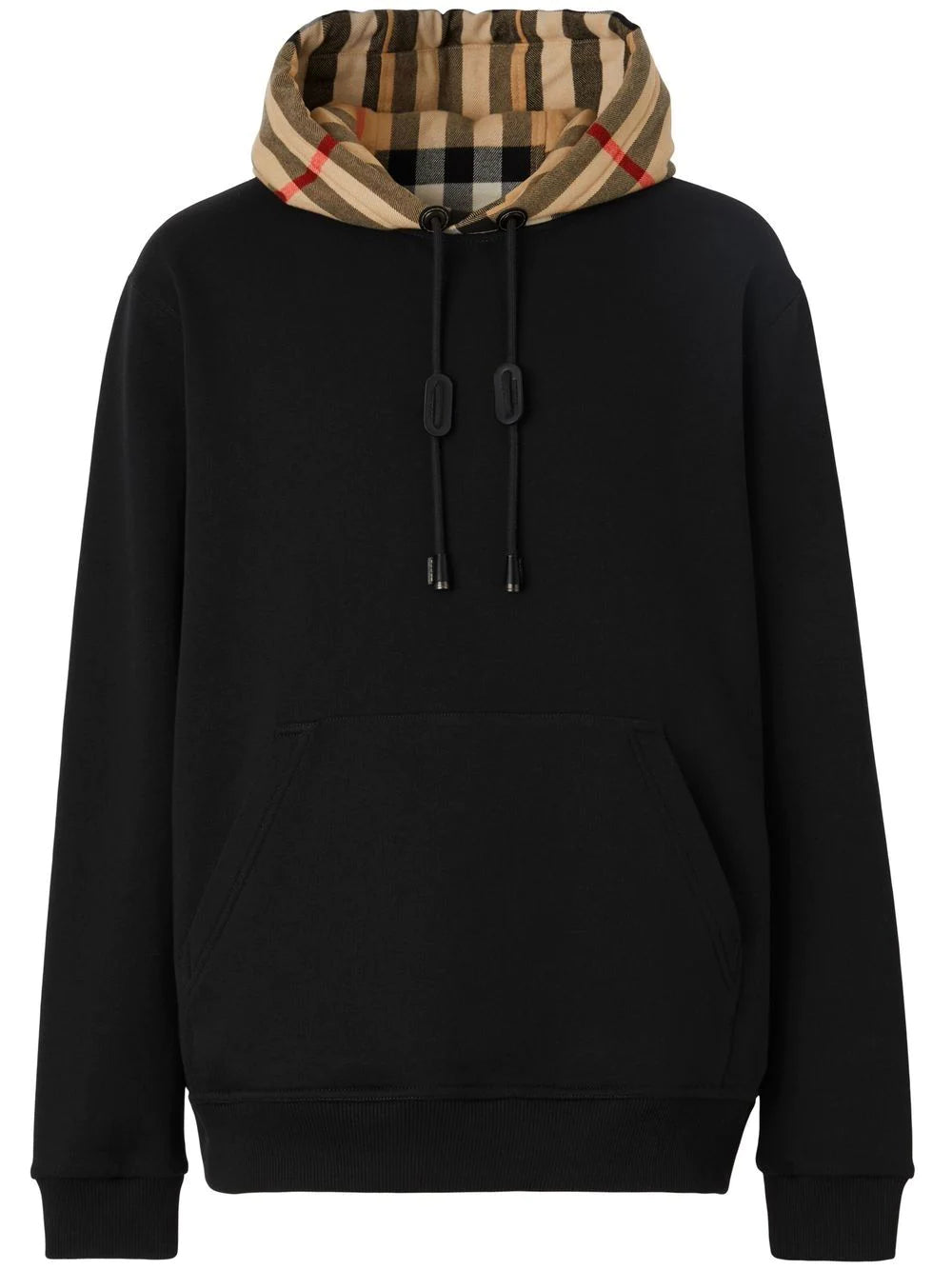 Celebrity Picks Check-Hood Cotton Hoodie