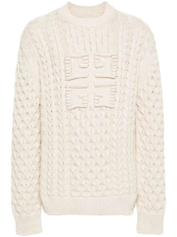High-end Design 4G Cable-Knit Jumper