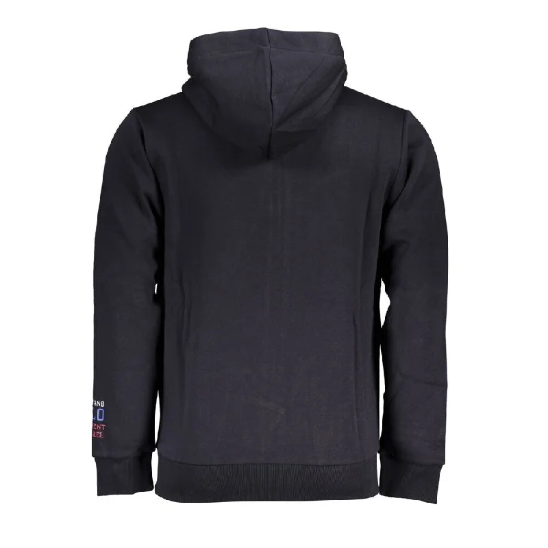 Easy Chic U.S. Grand Polo Grand Polo Blue Hooded Fleece Men's Sweatshirt