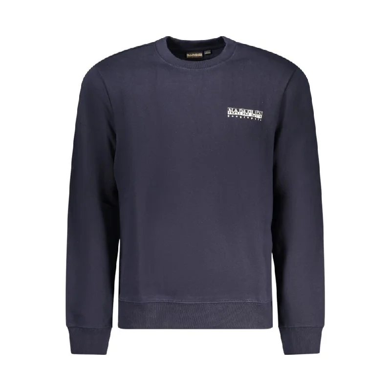 Sweet Breath Napapijri Blue Cotton Men's Sweater
