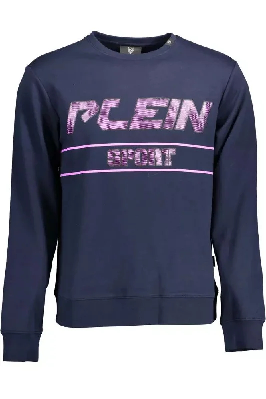 Comfortable Design Plein Sport Blue Cotton Men Men's Sweater