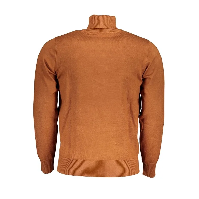 Fresh And Natural U.S. Grand Polo Elegant Turtleneck Sweater with Logo Men's Embroidery