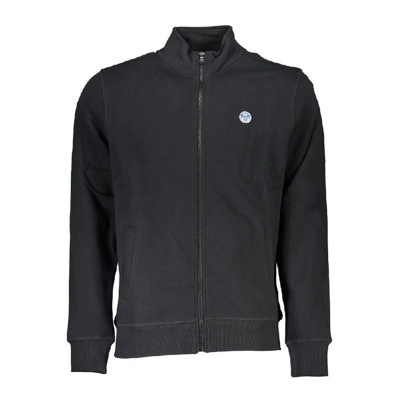 Soft Fashion North Sails Black Cotton Men Men's Sweater