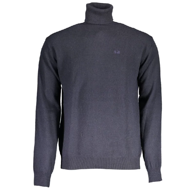 Weekend Comfort La Martina Blue Wool Mens Men's Sweater