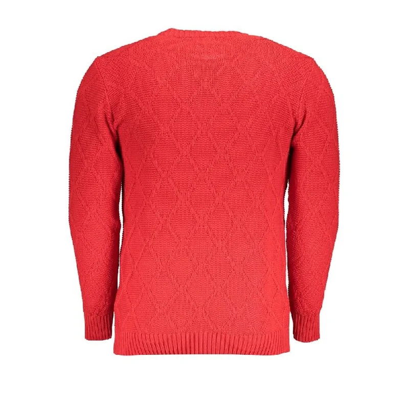 Exquisite Embroidery U.S. Grand Polo Red Fabric Men's Sweater