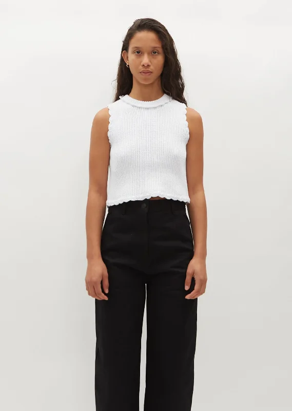 All-Day Comfort Vimona Knit Vest — White