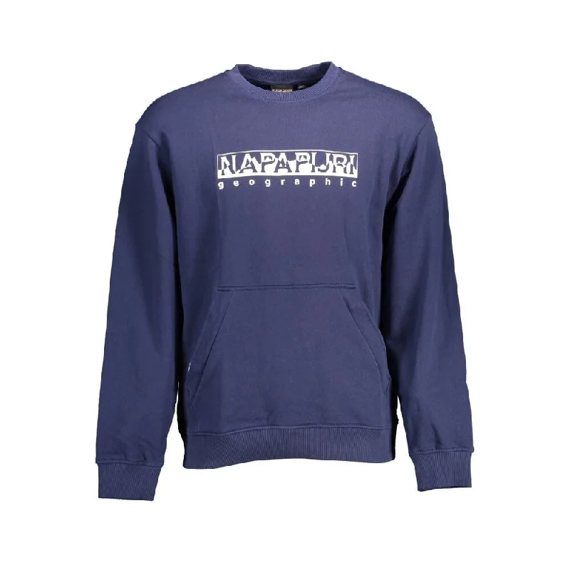 Autumn Selection Napapijri Blue Cotton Men Men's Sweater