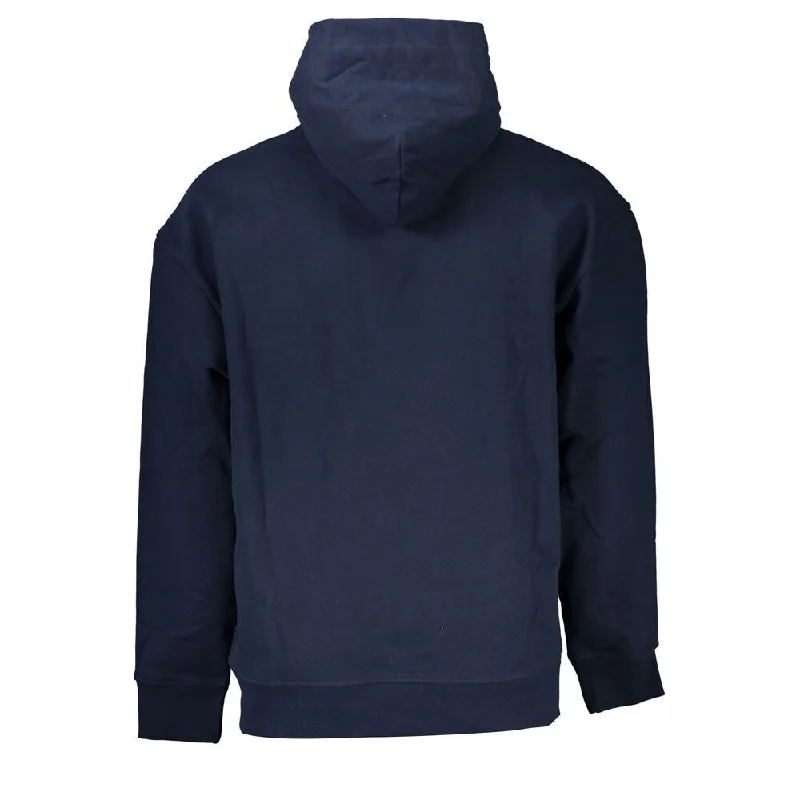 Slim Fit Tommy Hilfiger Eco-Conscious Blue Hooded Men's Sweatshirt