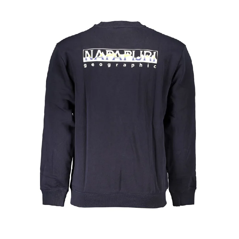 Fresh And Capable Napapijri Blue Cotton Men Men's Sweater