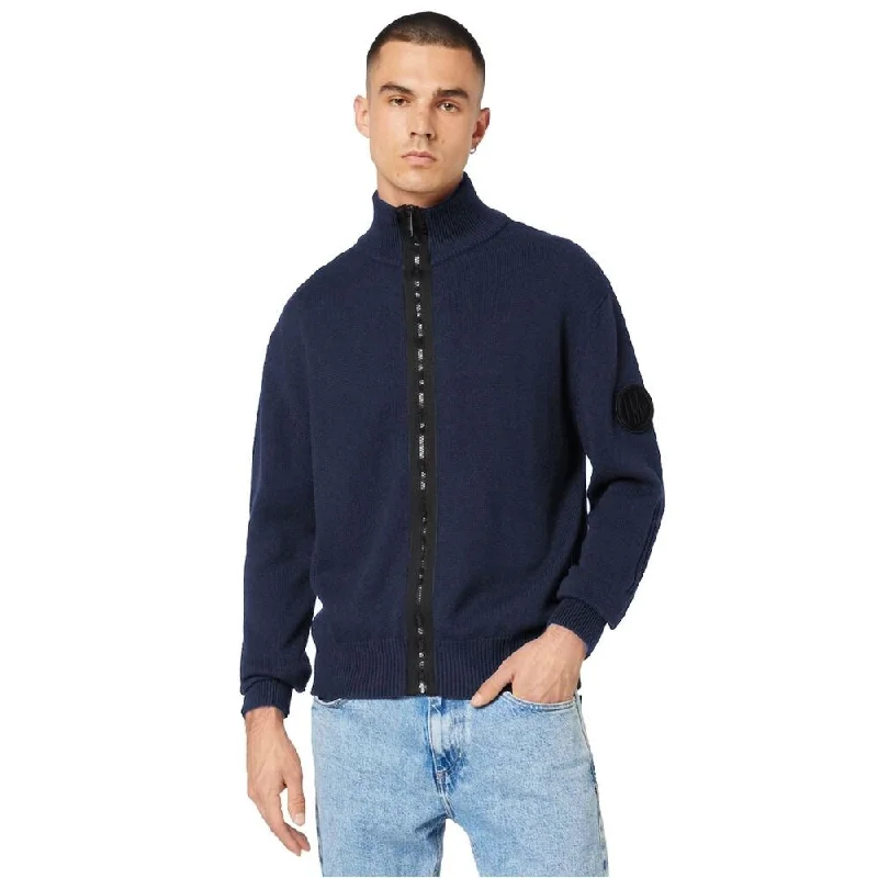Simple Design La Martina Blue Cotton Men's Sweater