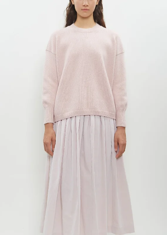 Warm Layers Handmade Loose Pulli — Rose