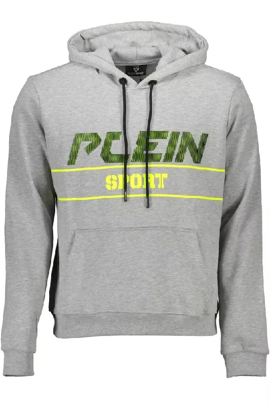 Lazy Style Plein Sport Gray Cotton Men Men's Sweater