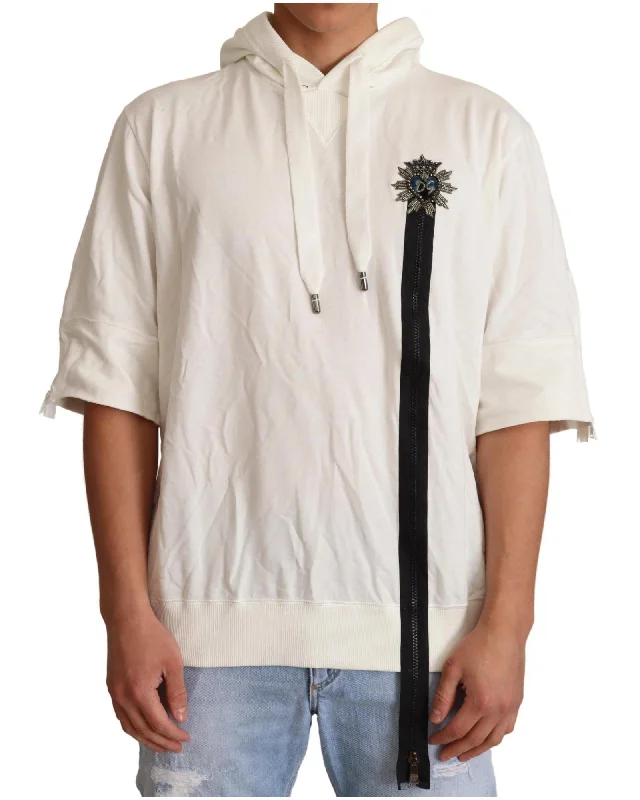 Fashion Wear Dolce & Gabbana  Men's Embroidered Logo Hooded Sweatshirt