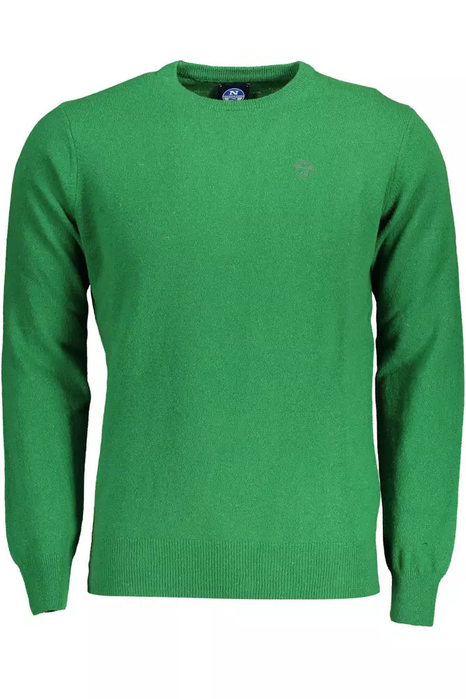 Chic Relaxation North Sails Green Wool Men Men's Sweater