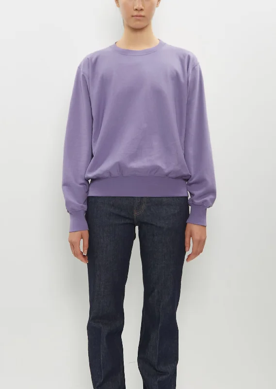 Easy-to-Wear Elastic High Gauge Sweat Pullover