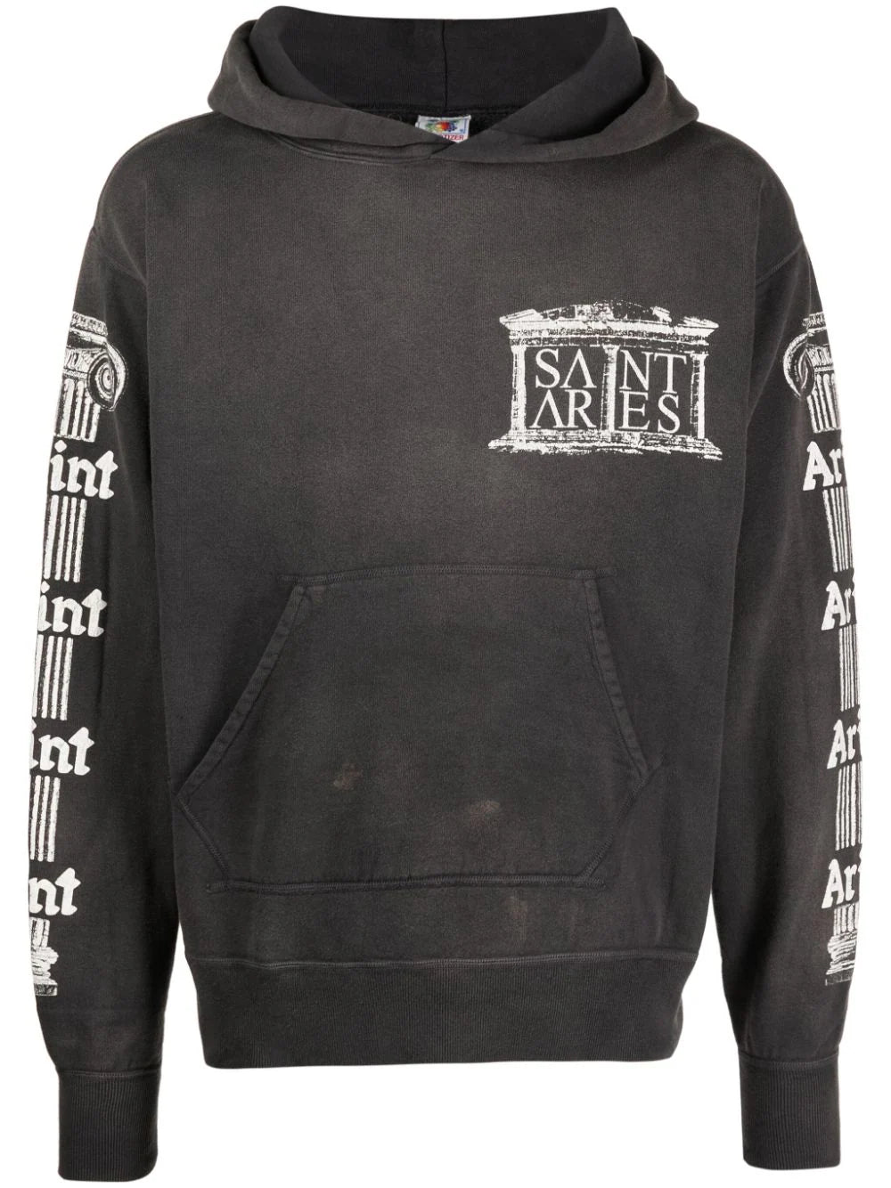 Retro Design Logo-Print Cotton Hoodie