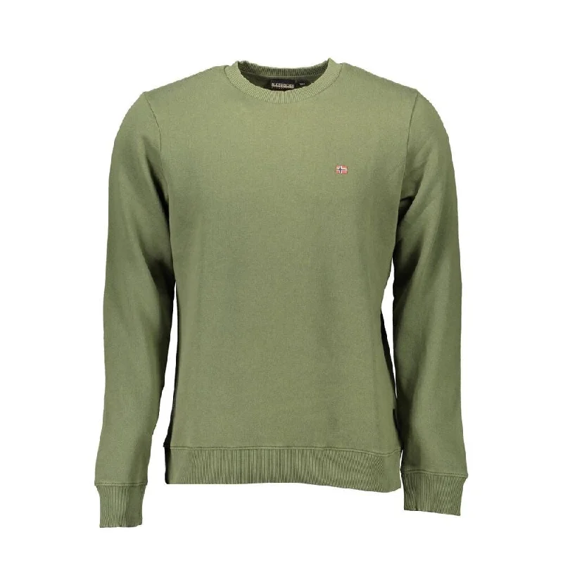 Windbreaker fashion Napapijri Green Cotton Men Men's Sweater