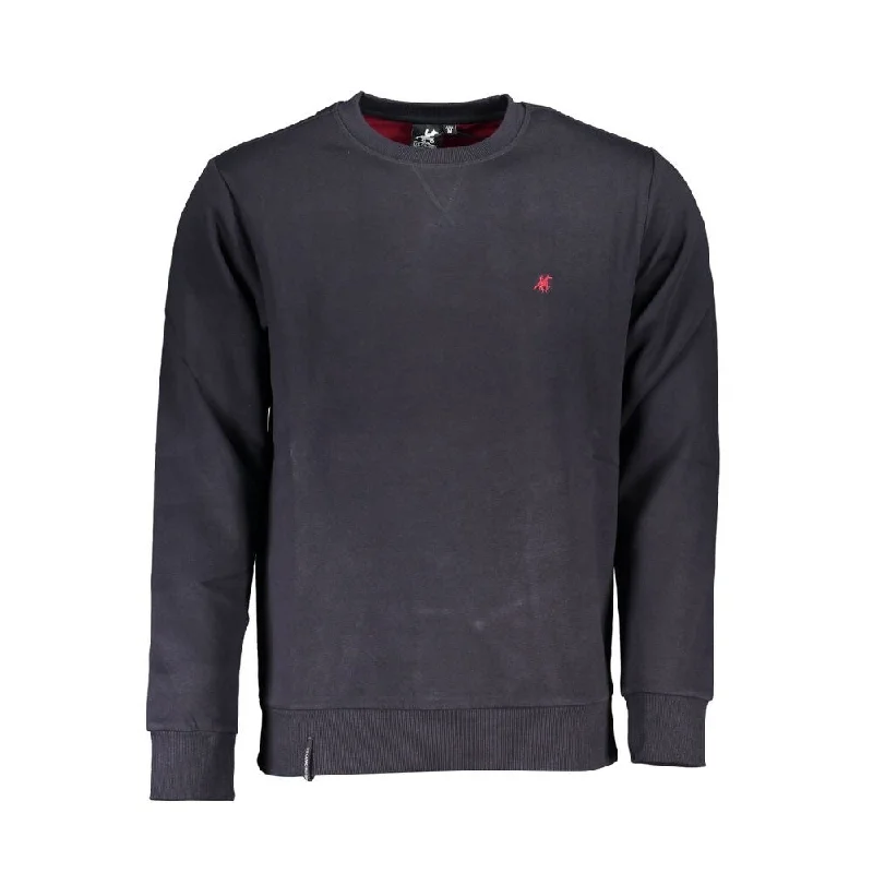 Simple Chic U.S. Grand Polo Blue Cotton Men's Sweater