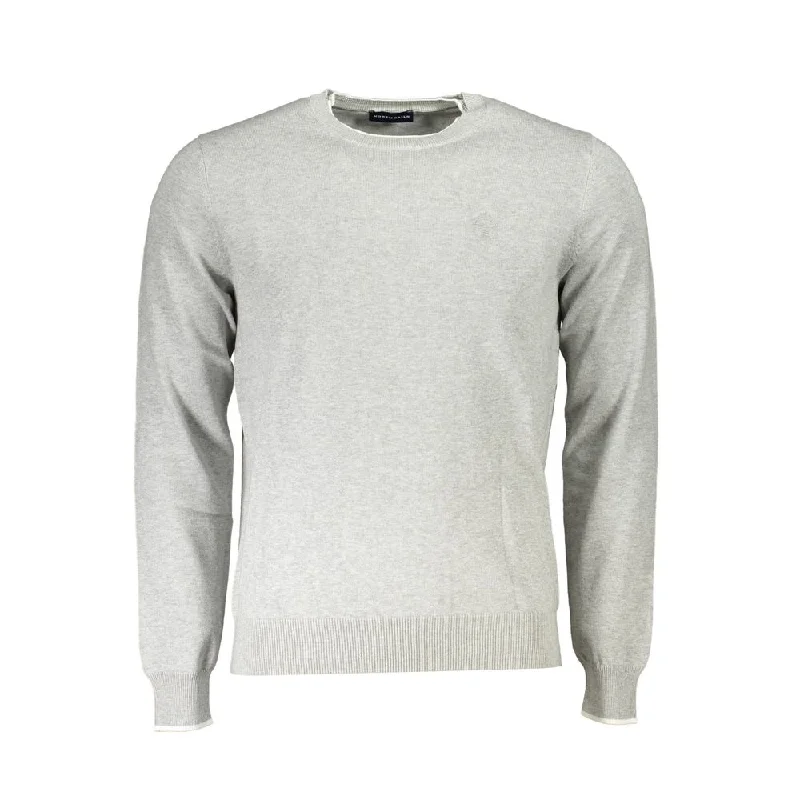 Cozy Look North Sails Gray Cotton Men Men's Sweater