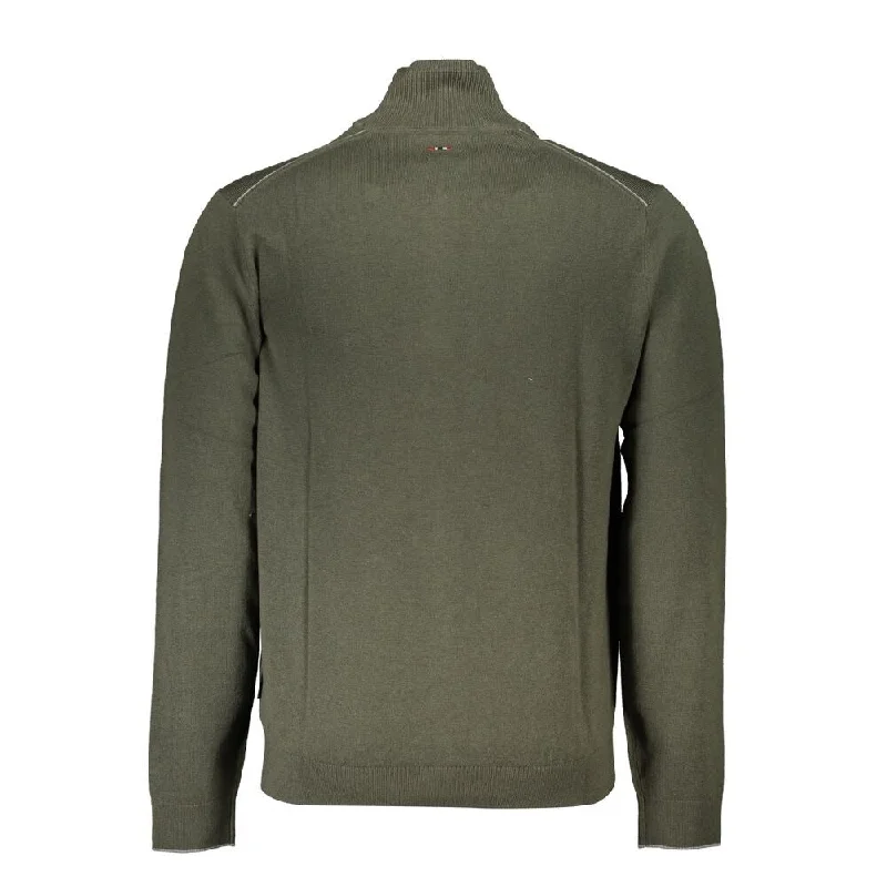 Relaxed Tops Napapijri Green Fabric Men Men's Sweater