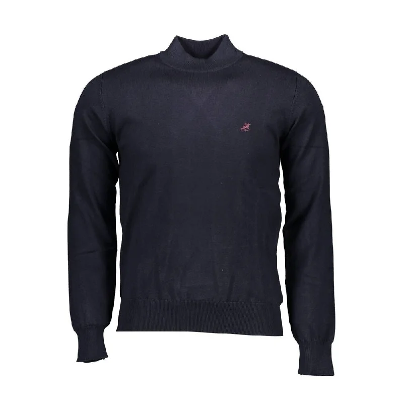 Easy Fashion U.S. Grand Polo Blue Nylon Men's Sweater