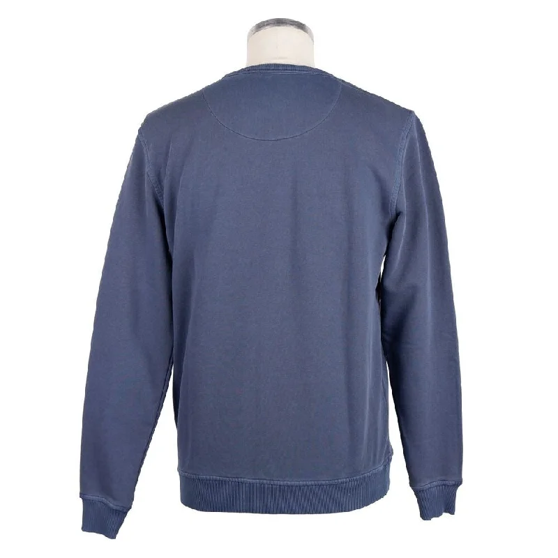 Effortless Style Refrigiwear Blue Cotton Men Men's Sweater
