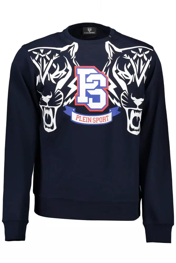 Street Fashion Plein Sport Blue Cotton Mens Men's Sweater
