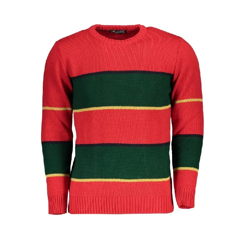 Casual Comfort Wear U.S. Grand Polo Chic Crew Neck Contrast Detail Men's Sweater
