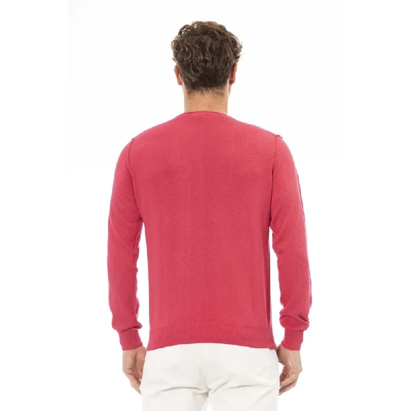 Soft Trends Baldinini Trend Red Cotton Men Men's Sweater