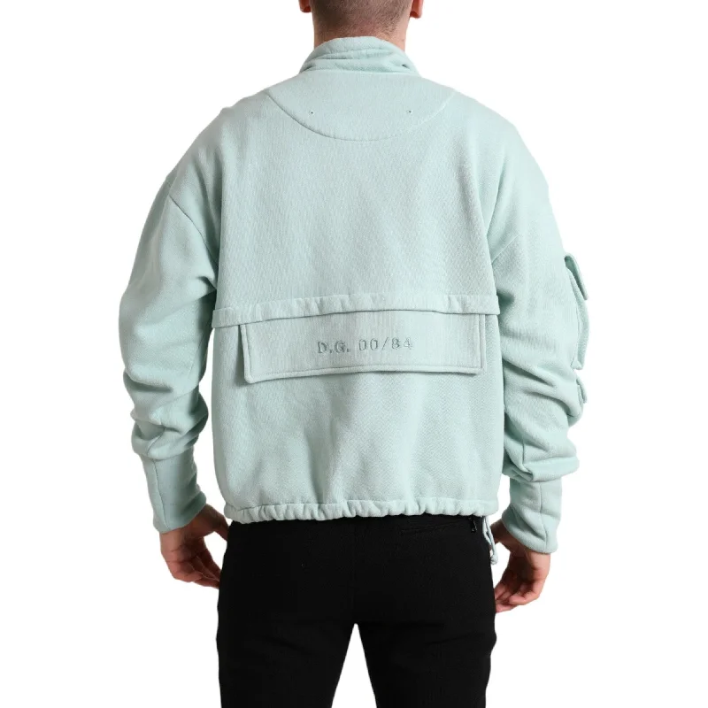 Everyday Chic Dolce & Gabbana Chic Mint Green Pullover Men's Sweater