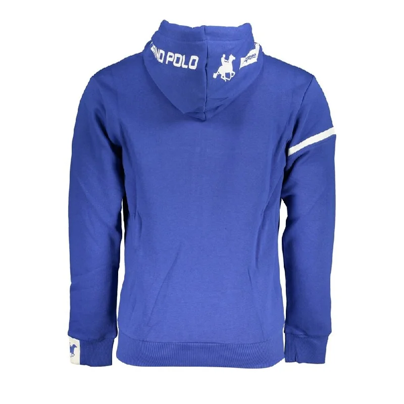 Comfortable Fashion U.S. Grand Polo Classic Blue Hooded Fleece Men's Sweatshirt